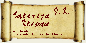 Valerija Klepan vizit kartica